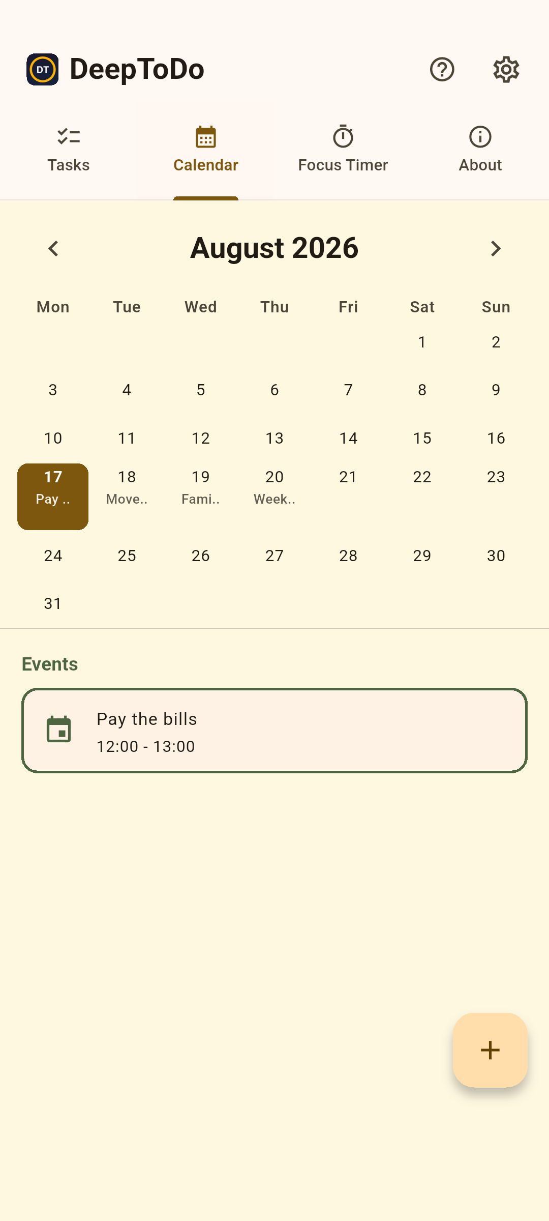 Calendar